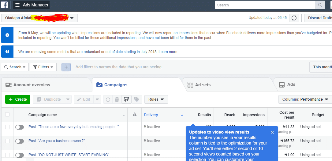 facebook ads manager