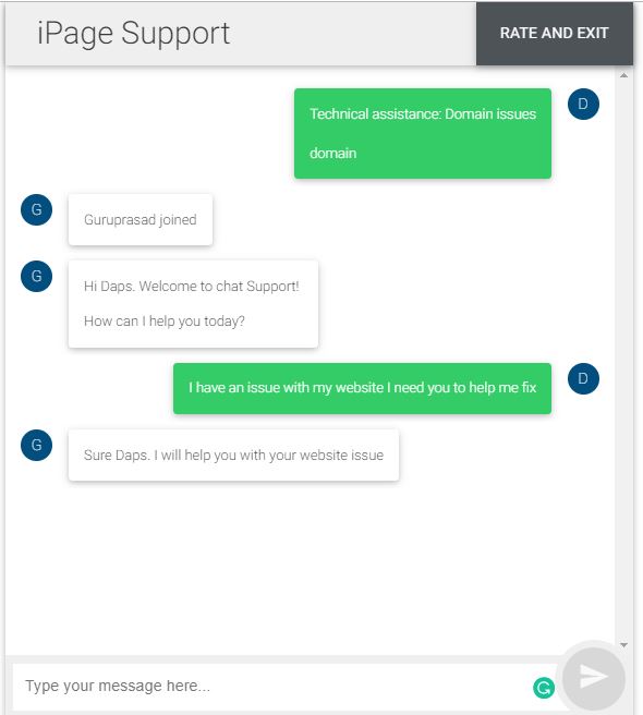 ipage chat support